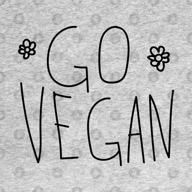 Go Vegan simple design by blckpage